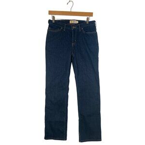 Carhartt Womens Size 4 Short Dark Denim Original Fit Straight Jean Flannel Lined